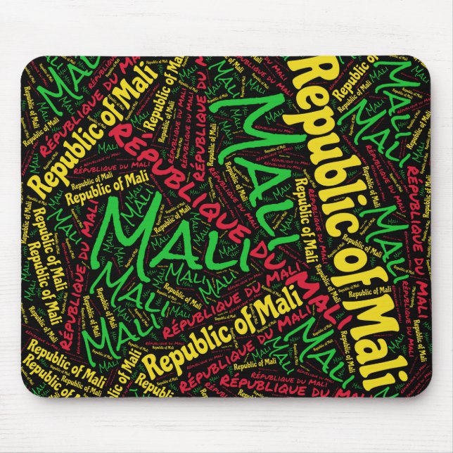 Alfombrilla De Ratón Delight Mali Flag Colours Patriotic (Frente)