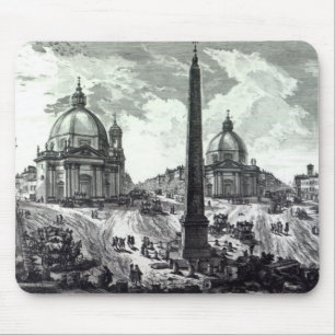 Alfombrilla De Ratón Della Piazza del Popolo, c.1750 de Veduta