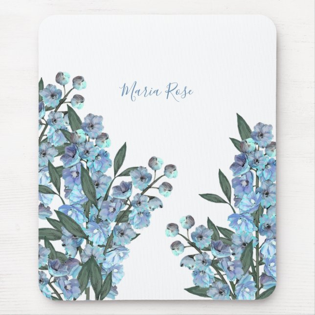 Alfombrilla De Ratón Delphinium Azul (Frente)