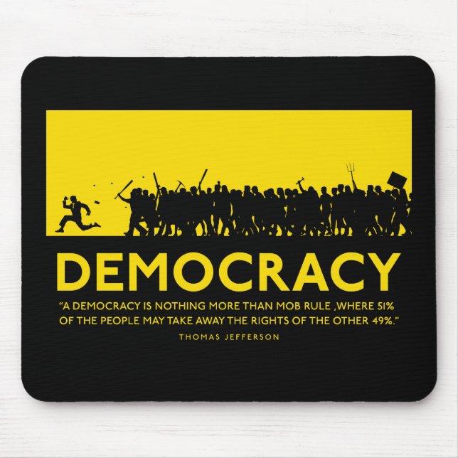 Alfombrilla De Ratón Democracia Mousepad (Frente)