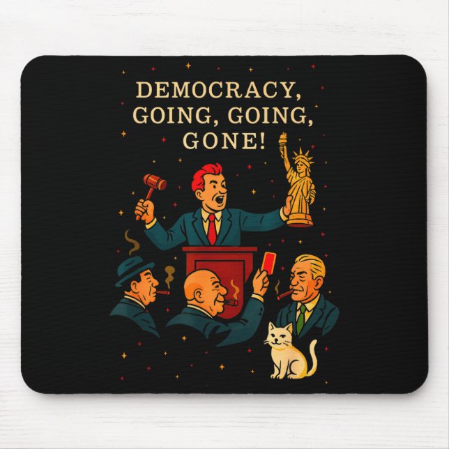 Alfombrilla De Ratón Democracy Auction Gone Funny Litical Satire Gift  (Frente)