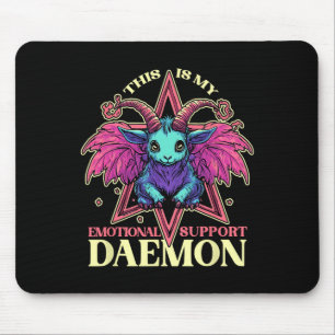 Alfombrilla De Ratón Demón de apoyo emocional con salón de demonio de c