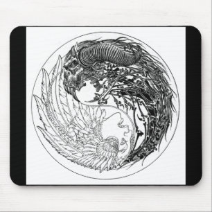 Alfombrilla De Ratón Demonio-Ángel Yin-Yang