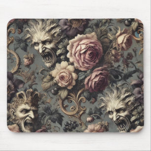 Alfombrilla De Ratón Demonios de lujo - Diseño floral gótico