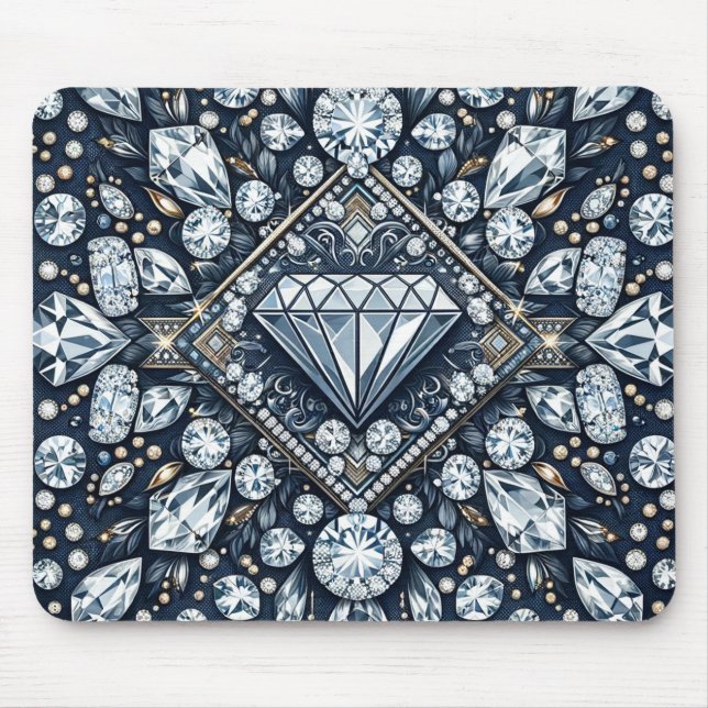 Alfombrilla De Ratón Denim & Diamonds Brillo Glamour (Frente)
