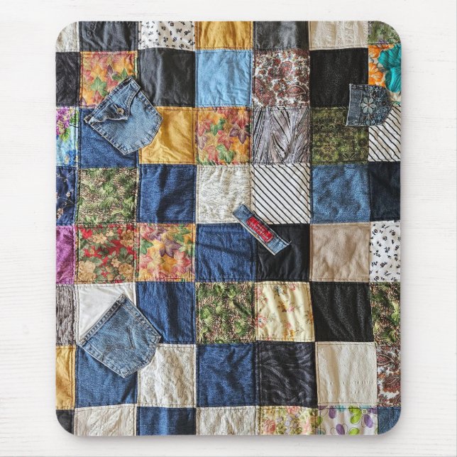 Alfombrilla De Ratón Denim Pocket Quilt (Frente)