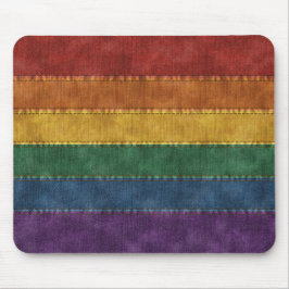 Alfombrilla De Ratón Denim texturado Seamless LGBTQ Prima Arcoiris Band