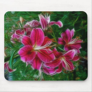 Alfombrilla De Ratón Denman Island Lilies Floral Painting Art