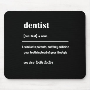 Alfombrilla De Ratón Dentist Definition Dentistry Médica Teeth Gi