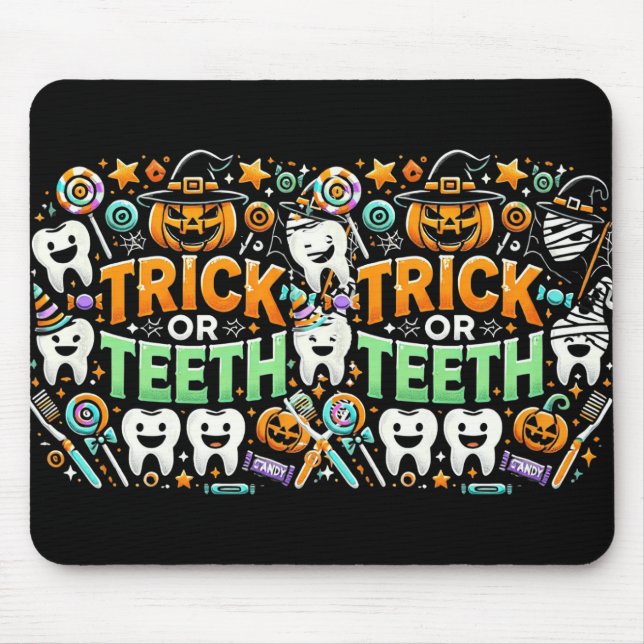 Alfombrilla De Ratón Dentista Dentista Halloween Dental Hygi (Frente)
