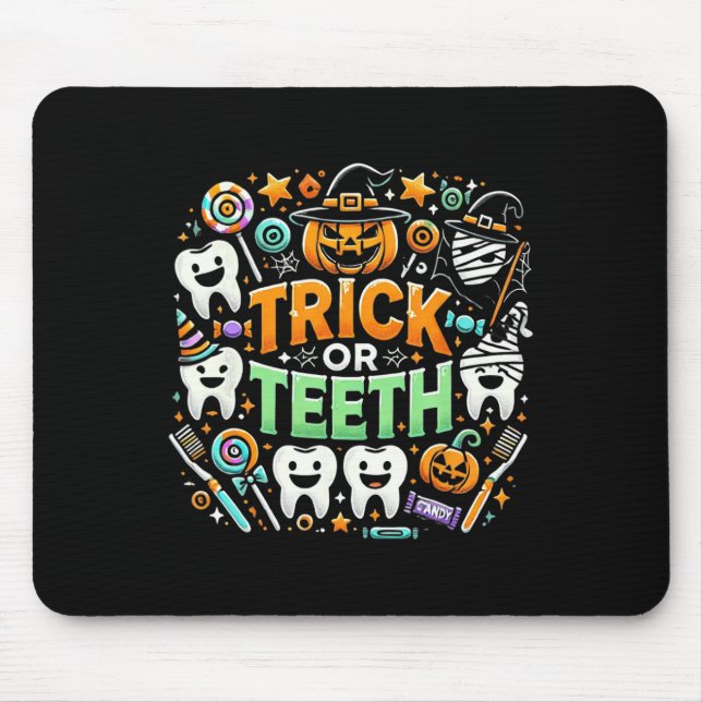 Alfombrilla De Ratón Dentista Dentista Halloween Dental Hygi (Frente)