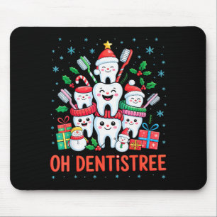 Alfombrilla De Ratón Dentista divertido de Navidad Xmas dental Oh Denti