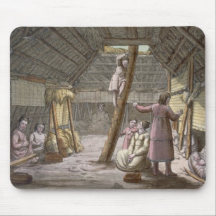 Alfombrilla De Ratón Dentro de una casa en Alaska (grabado del color)