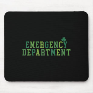 Alfombrilla De Ratón Departamento de Emergencia Día de San Patricio Sal