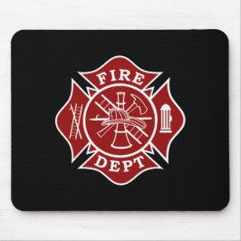 Alfombrilla De Ratón Departamento del fuego/cruz maltesa Mousepad del
