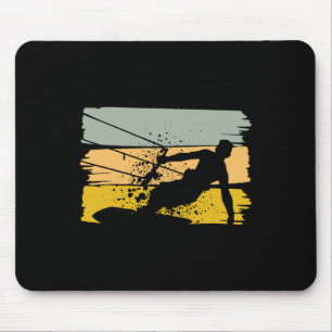 Alfombrilla De Ratón Deporte Acuático Vintage con Cometa, Kiteboarding,