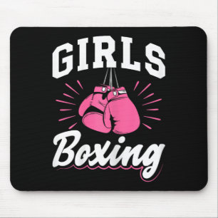 Alfombrilla De Ratón Deporte de boxeo femenino Kickboxing Guantes de bo