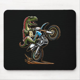 Alfombrilla De Ratón Deporte de motocicleta de dinosaurio de ciclismo d