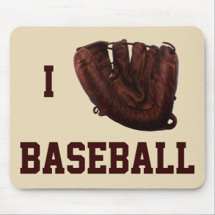 Alfombrilla De Ratón Deportes Antiguos, Me Encanta el Béisbol, Guante d