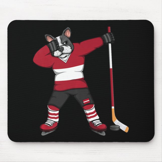 Alfombrilla De Ratón Deportes de aficionados al hockey sobre hielo en e (Frente)