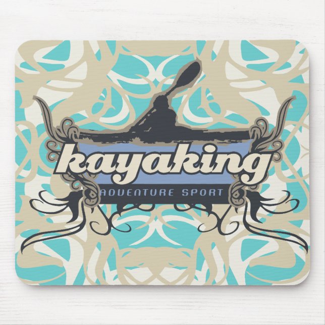 Alfombrilla De Ratón Deportes de aventura Kayak camisetas y regalos (Frente)