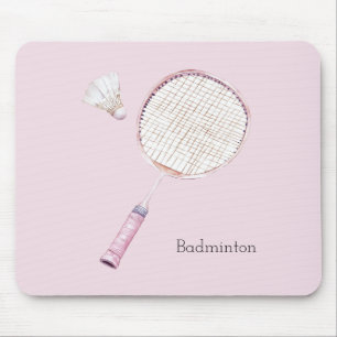 Alfombrilla De Ratón Deportes de bádminton rosado