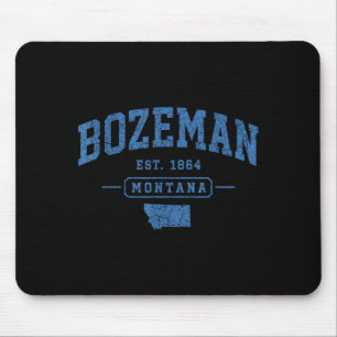 Alfombrilla De Ratón Deportes vintage de Bozeman montana retro atlético