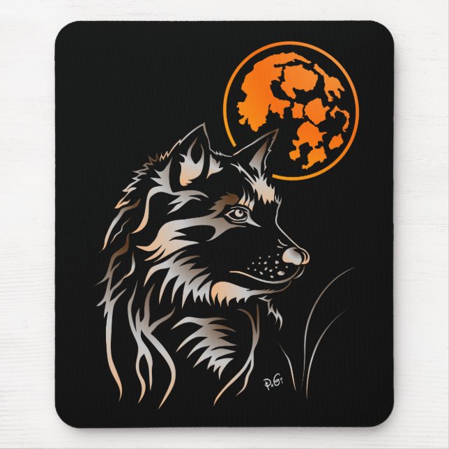 Alfombrilla De Ratón Der träumende junge Wolf Mauspad (Frente)