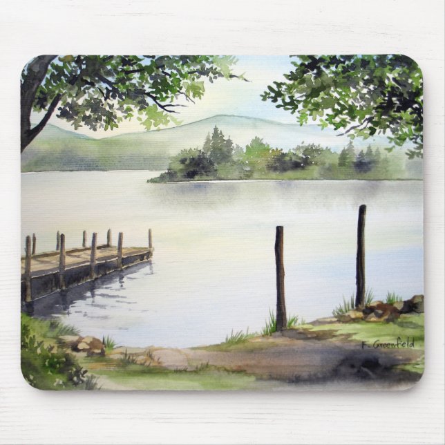 Alfombrilla De Ratón Derwent Water Keswick England Pintado de acuarela (Frente)