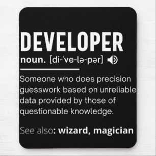 Alfombrilla De Ratón Desarrolladores divertidos de definición de diccio