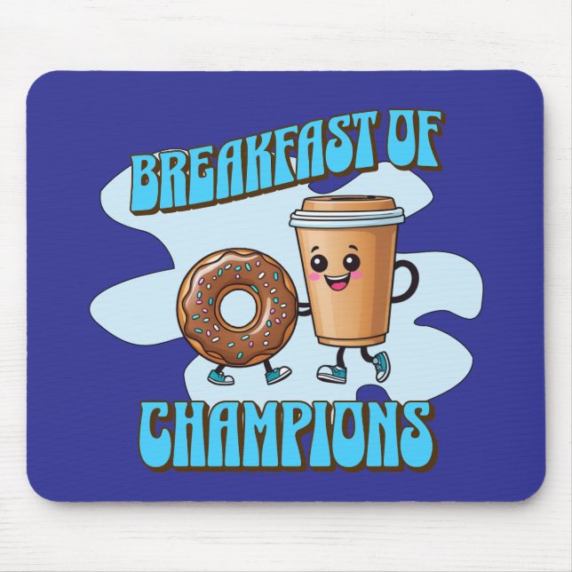 Alfombrilla De Ratón Desayuno de Campeones (Frente)