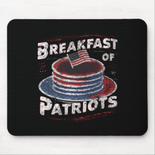 Alfombrilla De Ratón Desayuno De Patriotas Pancake Pastel Americano 4 D