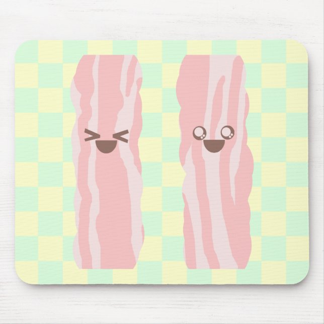 Alfombrilla De Ratón desayuno kawaii bacon (Frente)