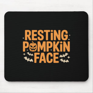Alfombrilla De Ratón Descanso Cara De Calabaza Negrita T Halloween Tee