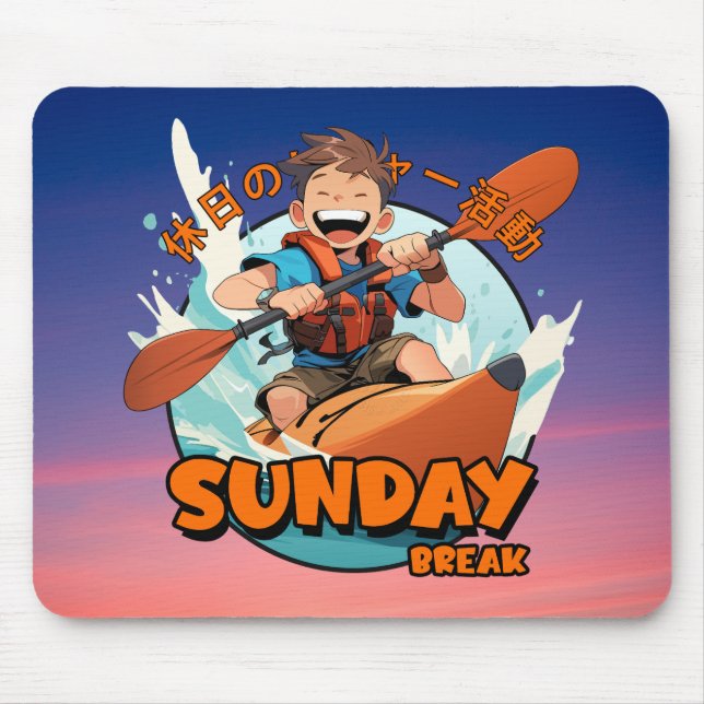 Alfombrilla De Ratón Descanso del domingo | (Frente)