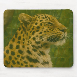 Alfombrilla De Ratón Descanso del leopardo en el entorno de los santuar