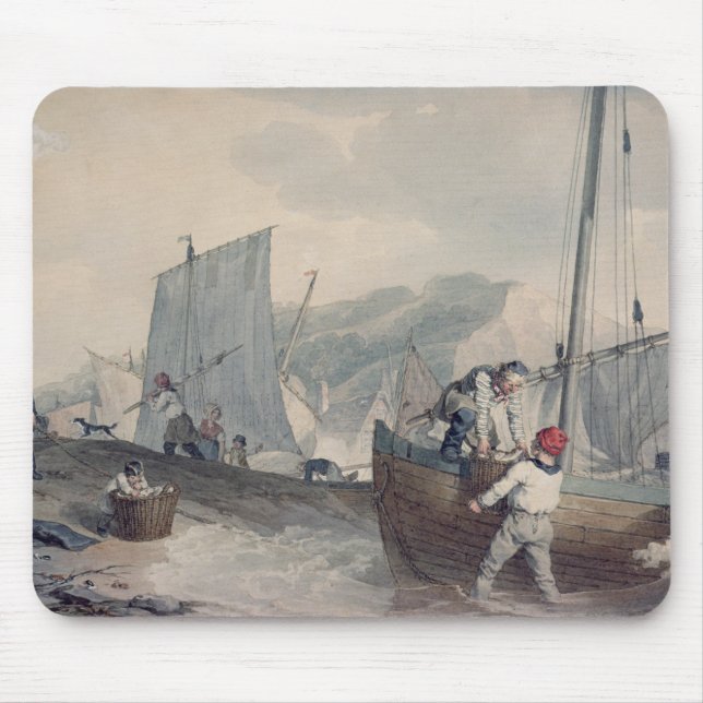 Alfombrilla De Ratón Descarga de los barcos de pesca (Frente)