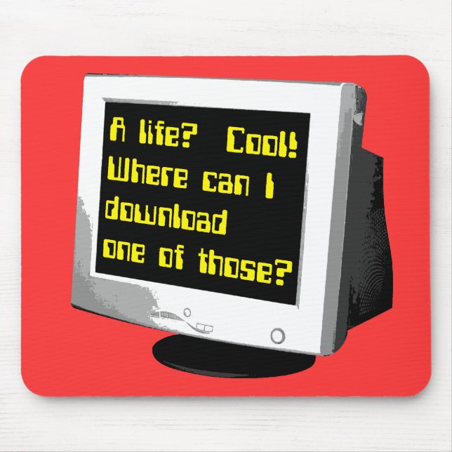 Alfombrilla De Ratón Descargar Un Humor De Computadora Muy Gracioso Par (Frente)