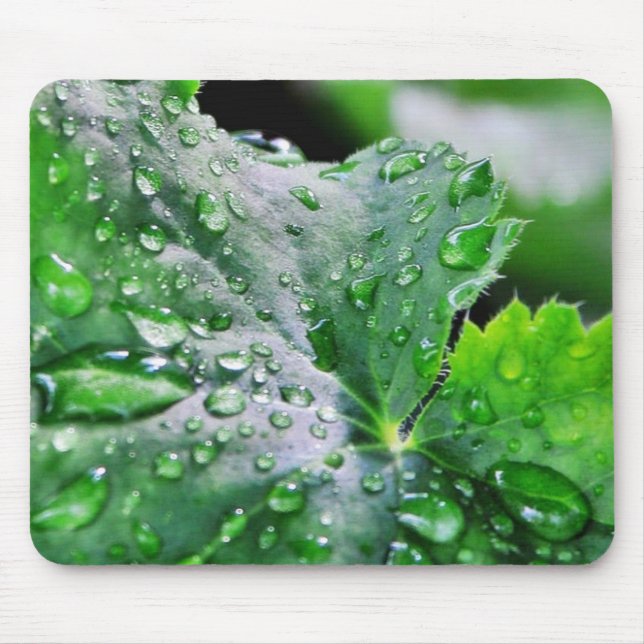 Alfombrilla De Ratón Descensos de las gotitas de agua del rocío (Frente)
