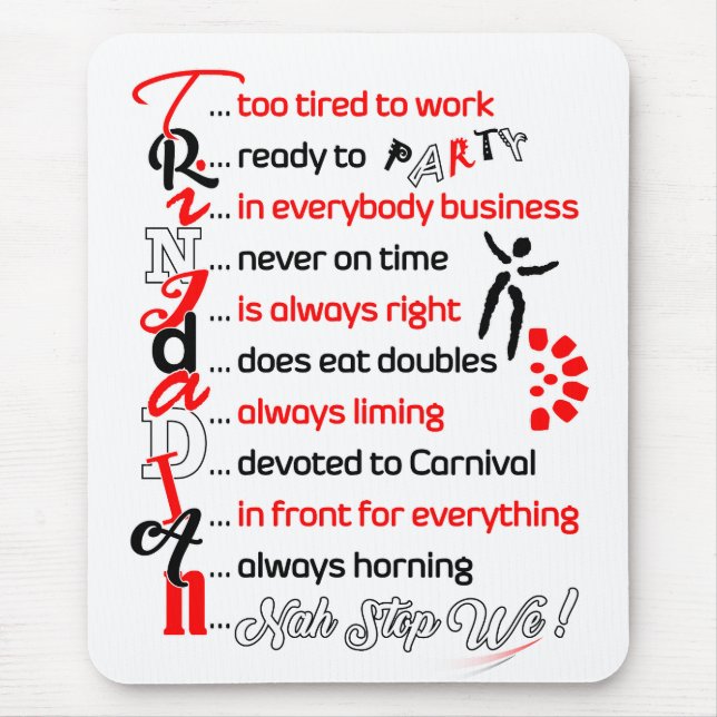 Alfombrilla De Ratón Descripción divertida pero cierta de Trini en (Frente)