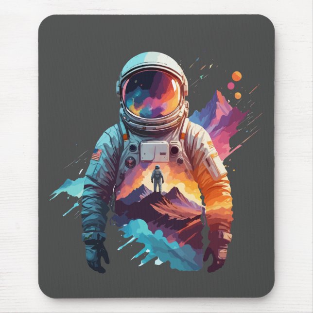 Alfombrilla De Ratón Descubrimiento del espacio artístico del vector de (Frente)