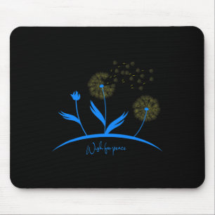 Alfombrilla De Ratón Deseo de Dandelión de Ucrania por la Paz Bandera U