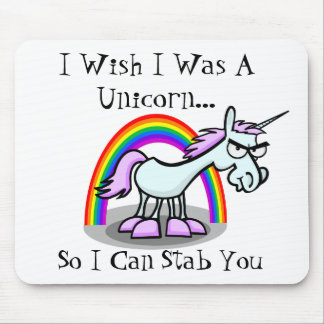 Alfombrilla De Ratón Deseo que fuera un unicornio así que puedo
