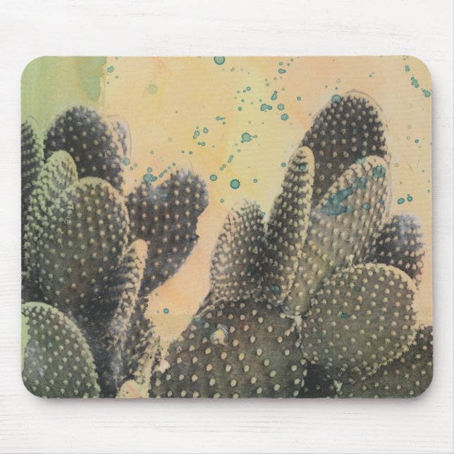 Alfombrilla De Ratón Desert Cactus | Placa verde (Frente)