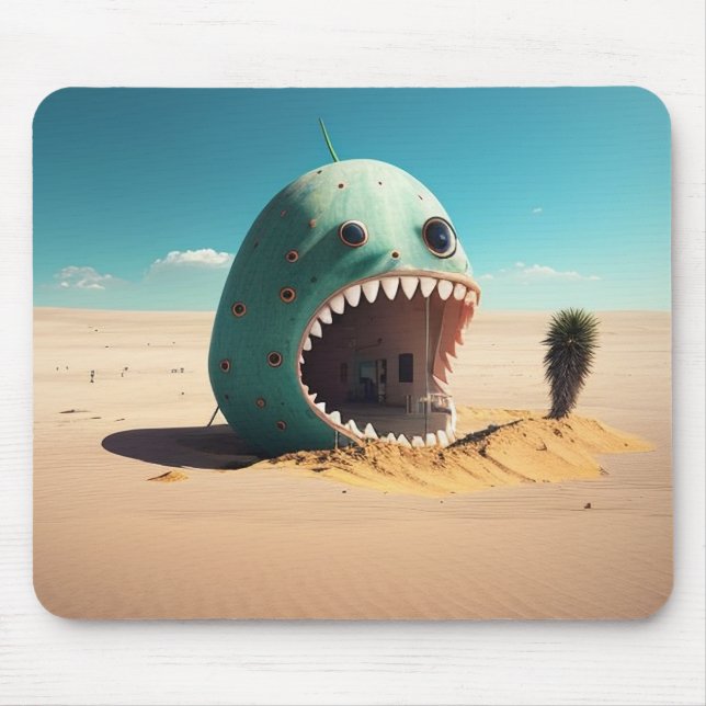 Alfombrilla De Ratón Desert monster house (Frente)