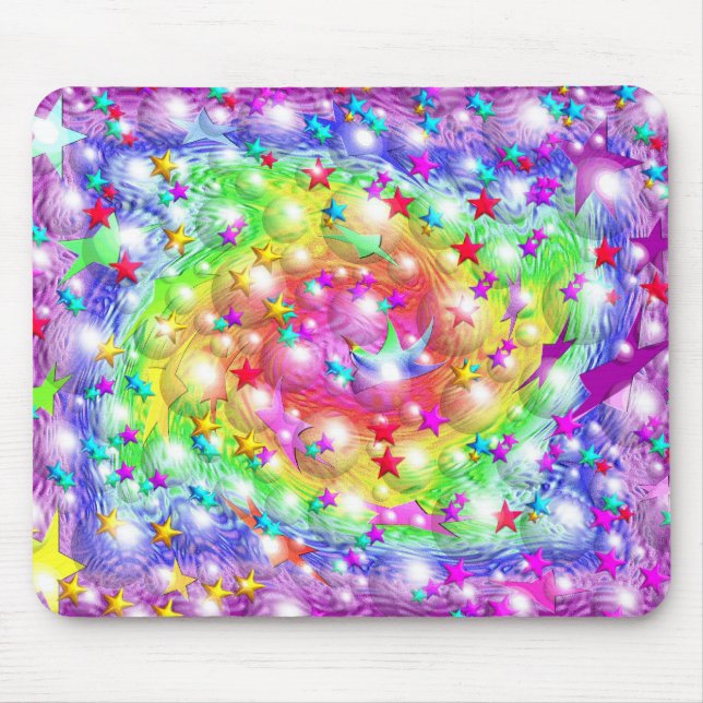 Alfombrilla De Ratón Desfile de la estrella del arco iris (Frente)