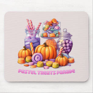 Alfombrilla De Ratón Desfile de pasteles - Vela y calabaza