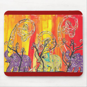 Alfombrilla De Ratón Desfile feliz Mousepad del elefante