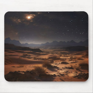 Alfombrilla De Ratón Desierto de Arena por la Noche