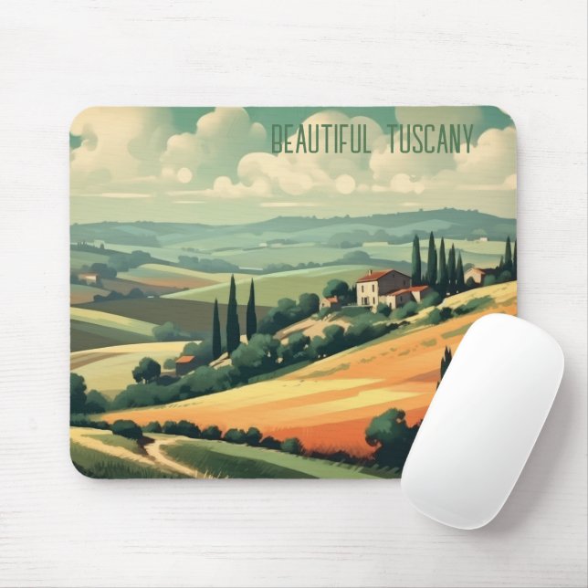 Alfombrilla De Ratón Design Mousepad - Wunderschönes Toskana (Con ratón)